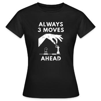 Echecs - Echecs - Echecs - Trains - T-shirt Femme - noir - Devant - AI Model Female 172 dark (172cm)