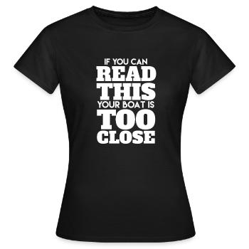 Citations drôles de bateau - T-shirt Femme - noir - Devant - AI Model Female 172 dark (172cm)