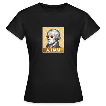 Alexander Hamilton - Frauen T-Shirt - Schwarz - Vorne - AI Model Female 172 dark (172cm)