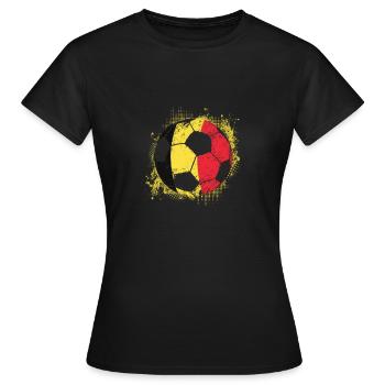  de l'équipe nationale de Belgique - T-shirt Femme - noir - Devant - AI Model Female 172 dark (172cm)