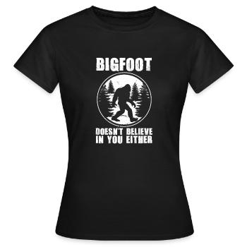 Bigfoot - T-shirt Femme - noir - Devant - AI Model Female 172 dark (172cm)