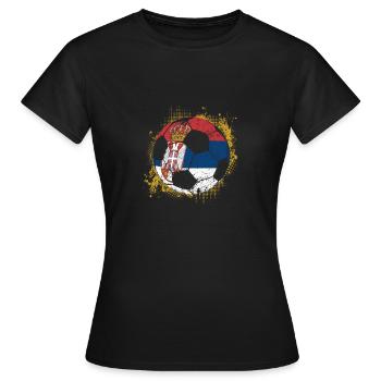 SERBIA football national team World Cup - Women's T-Shirt - black - Front - AI Model Female 172 dark (172cm)