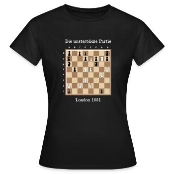 Die unsterbliche Partie - Immortal Game Schach - Frauen T-Shirt - Schwarz - Vorne - AI Model Female 172 dark (172cm)