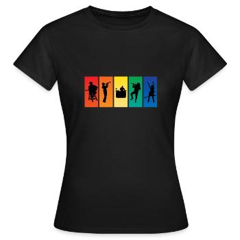 musicien - T-shirt Femme - noir - Devant - AI Model Female 172 dark (172cm)