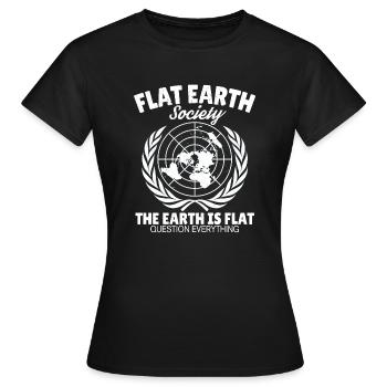 Terre plate Astrologie Terre plate Terre - T-shirt Femme - noir - Devant - AI Model Female 172 dark (172cm)