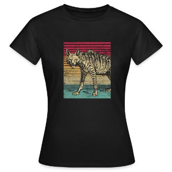 Hyène Hyène Afrique Schadenfreude Safari Savannah - T-shirt Femme - noir - Devant - AI Model Female 172 dark (172cm)