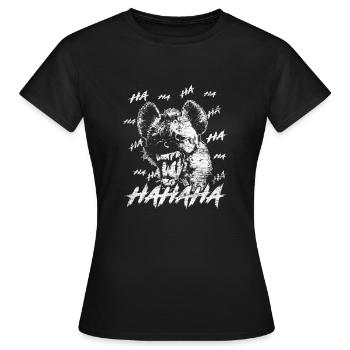 Hyène Hyène Afrique Schadenfreude Safari Savannah - T-shirt Femme - noir - Devant - AI Model Female 172 dark (172cm)