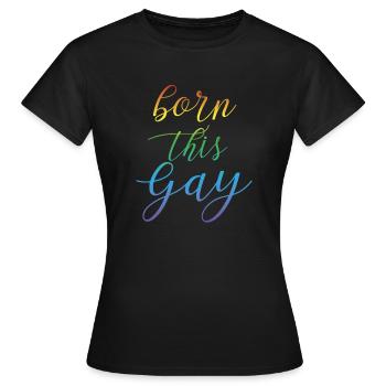LGBT T-Shirt - Homosexuell - Gay - Lesbisch - CSD - T-shirt Femme - noir - Devant - AI Model Female 172 dark (172cm)