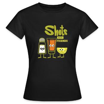 Shots with Friends - Frauen T-Shirt - Schwarz - Vorne - AI Model Female 172 dark (172cm)