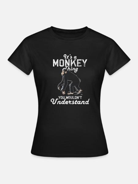 Singe banane animal cadeau singe nature escalade - T-shirt Femme - noir