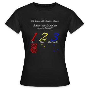 L’islam est-il en Allemagne ? Pro Islam - T-shirt Femme - noir - Devant - AI Model Female 172 dark (172cm)