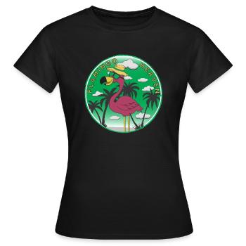 Flamingo Heaven - T-shirt Femme - noir - Devant - AI Model Female 172 dark (172cm)