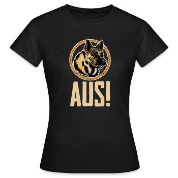 Chien de garde berger allemand - T-shirt Femme - noir - Devant - AI Model Female 172 dark (172cm)