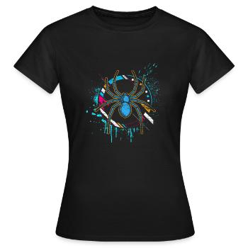 Spinne Gift Phobie Angst Geschenk Tier Beine - Frauen T-Shirt - Schwarz - Vorne - AI Model Female 172 dark (172cm)