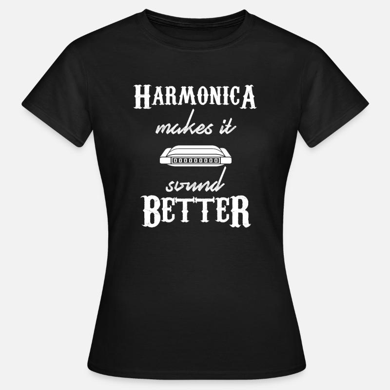 harmonica - harmonica player - harmonica - Women's T-Shirt - black