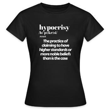 sens hypocrisie - T-shirt Femme - noir - Devant - AI Model Female 172 dark (172cm)