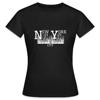 New York City Blanc - T-shirt Femme - noir - Devant - AI Model Female 172 dark (172cm)