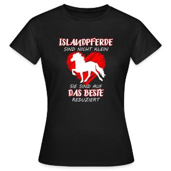 Islandpferde sind nicht klein - Frauen T-Shirt - Schwarz - Vorne - AI Model Female 172 dark (172cm)