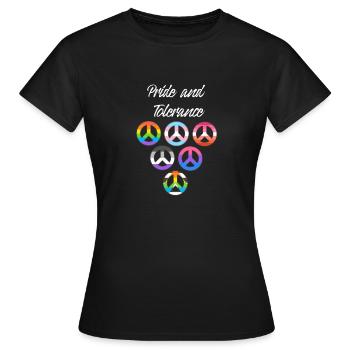 Fierté et tolérance lgbt - T-shirt Femme - noir - Devant - AI Model Female 172 dark (172cm)