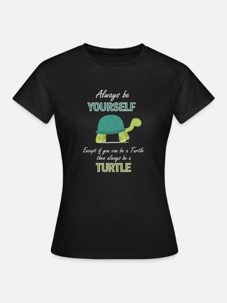 Motywacja żółwia zabawny mówiąc prezent - T-shirt dam - svart