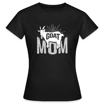 Goat Mom Farmer Goat Lover T Shirt Gift - Frauen T-Shirt - Schwarz - Vorne - AI Model Female 172 dark (172cm)