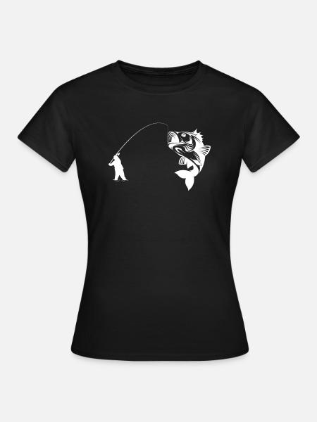 Angeln - Fischen - Angler - Fischer - Fischerei - Frauen T-Shirt - Schwarz