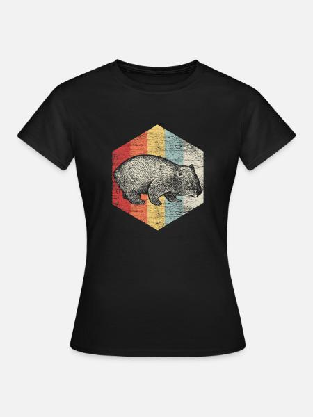 Wombat Tier Australien Lifestyle Geschenk - Frauen T-Shirt - Schwarz
