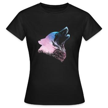 Husky - T-shirt Femme - noir - Devant - AI Model Female 172 dark (172cm)