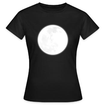 Pleine lune - T-shirt Femme - noir - Devant - AI Model Female 172 dark (172cm)