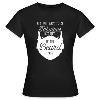 Barbe - Barbus - Barbe - Barbe - Drôle - T-shirt Femme - noir - Devant - AI Model Female 172 dark (172cm)