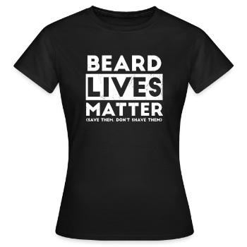 Barbe - Barbus - Barbe - Barbe - Drôle - T-shirt Femme - noir - Devant - AI Model Female 172 dark (172cm)