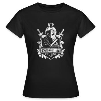 Kreuzritter Ritter Shirt Geschenk Mittelalter - Frauen T-Shirt - Schwarz - Vorne - AI Model Female 172 dark (172cm)