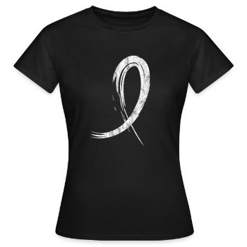 Krebs Schleife Krankheit Geschenk - Frauen T-Shirt - Schwarz - Vorne - AI Model Female 172 dark (172cm)