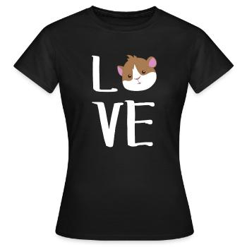 Cochon d'Inde - Cochon d'Inde - Amour - T-shirt Femme - noir - Devant - AI Model Female 172 dark (172cm)