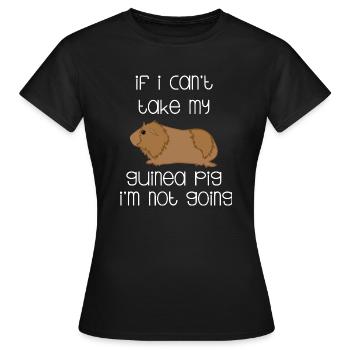 Cochon d'Inde - Cochon d'Inde - Drôle - T-shirt Femme - noir - Devant - AI Model Female 172 dark (172cm)
