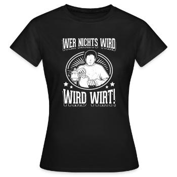 Hôtel, économie, restaurant - T-shirt Femme - noir - Devant - AI Model Female 172 dark (172cm)