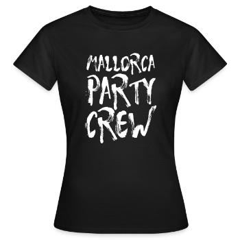 Mallorca Party Crew Party Holiday Drinking Malle - Women's T-Shirt - black - Front - AI Model Female 172 dark (172cm)