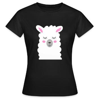 lama - Women's T-Shirt - black - Front - AI Model Female 172 dark (172cm)