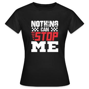 Rennfahrer - Frauen T-Shirt - Schwarz - Vorne - AI Model Female 172 dark (172cm)