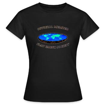 Membres de la terre plate - T-shirt Femme - noir - Devant - AI Model Female 172 dark (172cm)