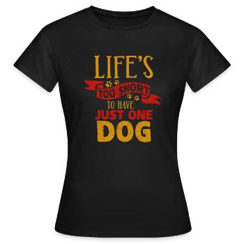 chien - T-shirt Femme - noir - Devant - AI Model Female 172 dark (172cm)