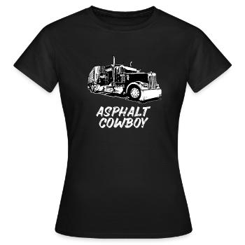 Trucker Brummi LKW Fernfahrer Kraftfahrer Truck - Frauen T-Shirt - Schwarz - Vorne - AI Model Female 172 dark (172cm)