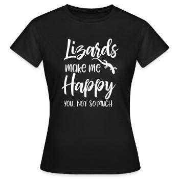 Echse - Echsen - Echsenbesitzer - Lustig - Frauen T-Shirt - Schwarz - Vorne - AI Model Female 172 dark (172cm)