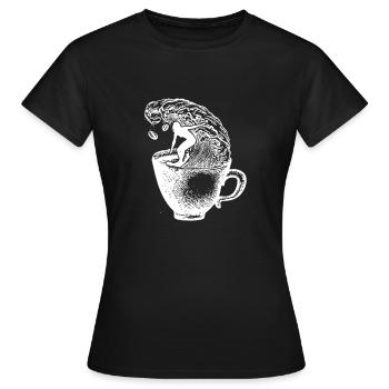 Les surfeurs de café - T-shirt Femme - noir - Devant - AI Model Female 172 dark (172cm)
