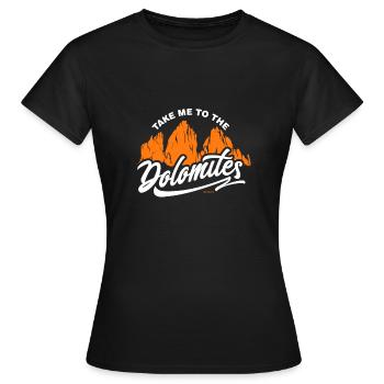 Dolomites Dolomites Montagnes du Tyrol du Sud - T-shirt Femme - noir - Devant - AI Model Female 172 dark (172cm)