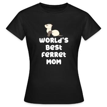 Ferret Friend - Ferret - Ferret Mom - Women's T-Shirt - black - Front - AI Model Female 172 dark (172cm)
