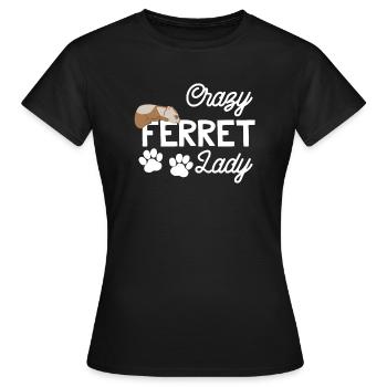 Ferret Friend - Ferret - Ferret Lady - Women's T-Shirt - black - Front - AI Model Female 172 dark (172cm)