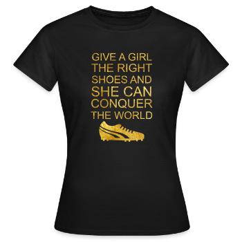 Football féminin Football filles Chaussures de football - T-shirt Femme - noir - Devant - AI Model Female 172 dark (172cm)