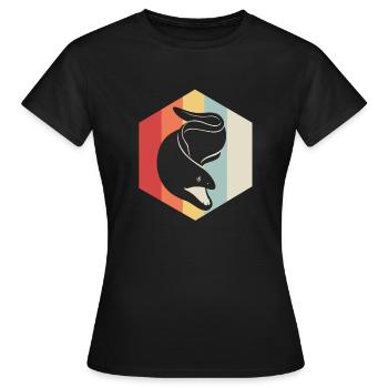 Murène plongeur poisson océan mer créature animal - T-shirt Femme - noir - Devant - AI Model Female 172 dark (172cm)