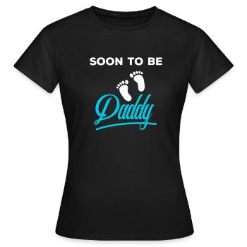 Bald Vater! Werdender Papa Geschenk Kind kommt - Frauen T-Shirt - Schwarz - Vorne - AI Model Female 172 dark (172cm)